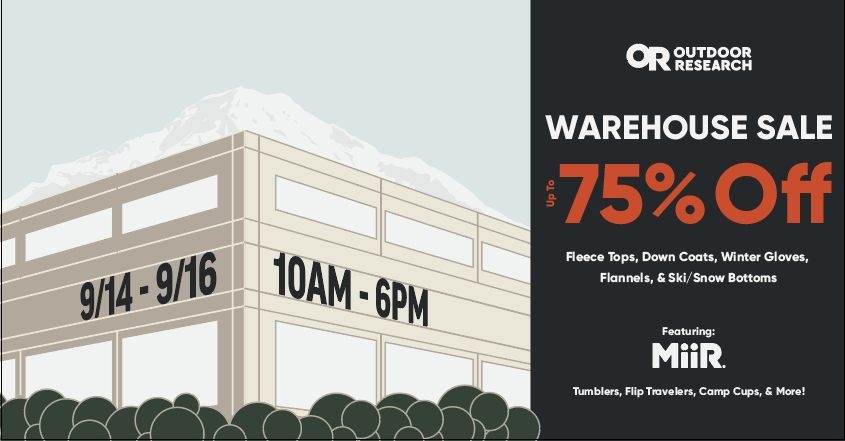 Outdoor Research Warehouse Sale 2023