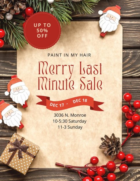Paint In My Hair Boutique Merry Last Minute Christmas Sale