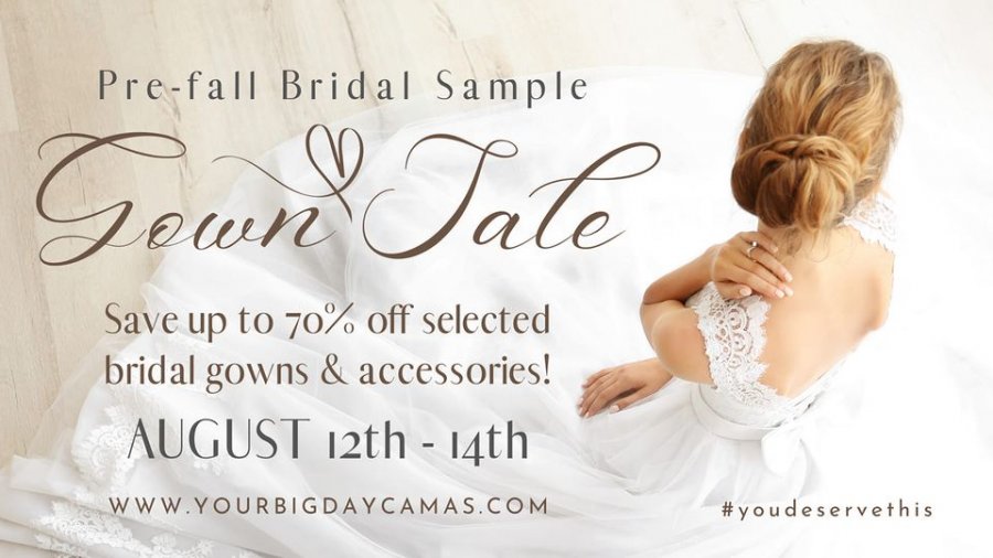 Your Big Day Pre-fall Sample Gown Sale