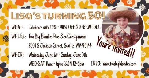Two Big Blondes Plus Size Consignment June Storewide Birthday Sale
