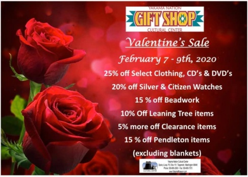Yakama Nation Cultural Center Valentine's Day Sale